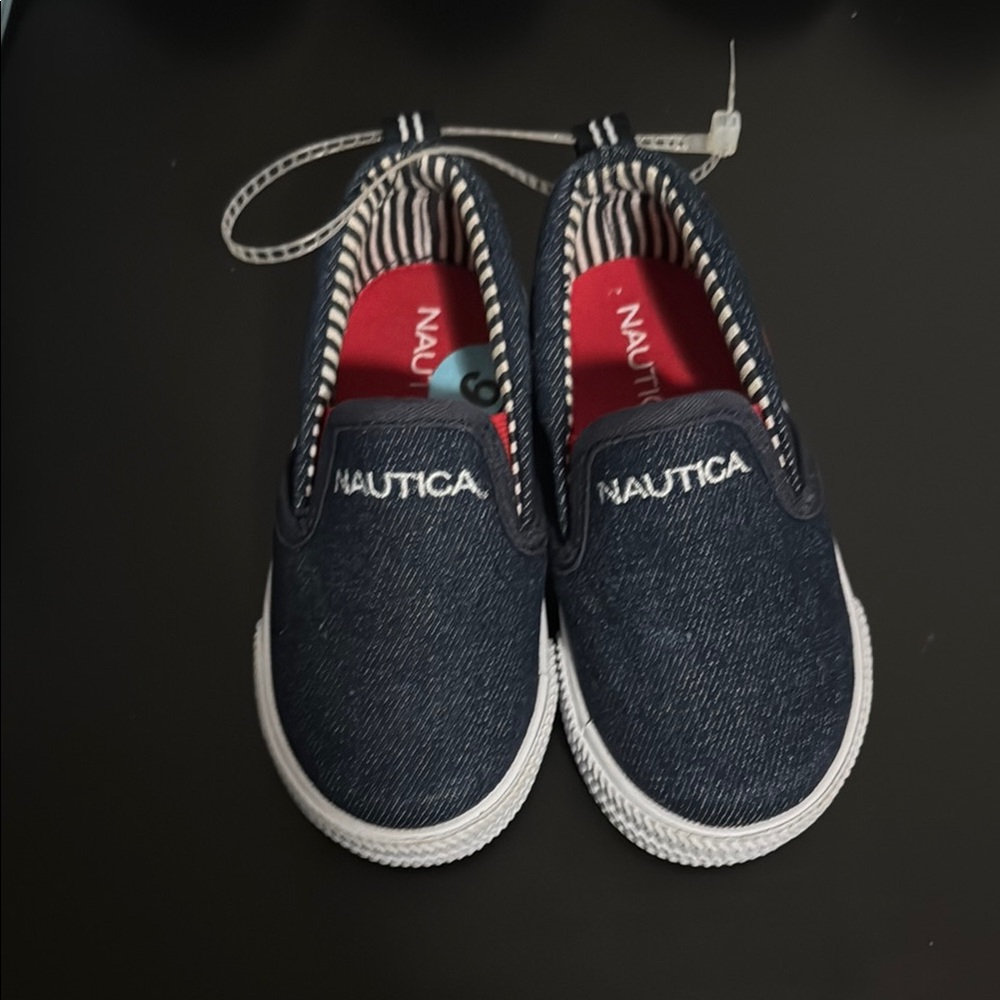 Nautica Blue Canvas Sneakers with Nautical Design